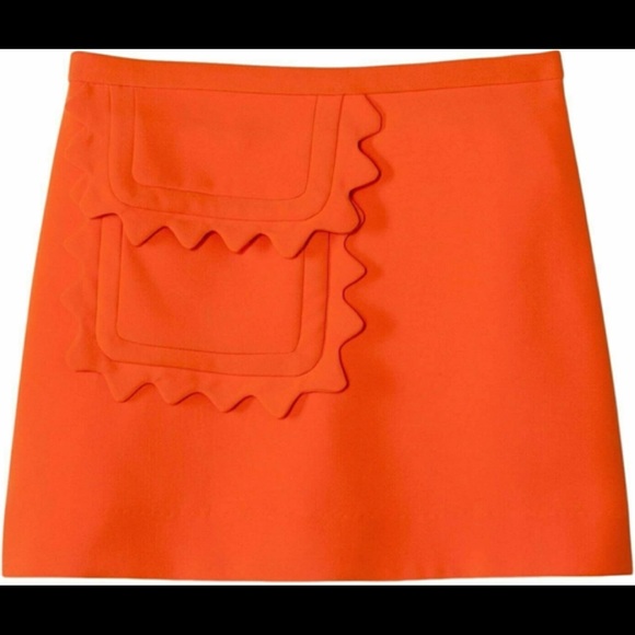 Victoria Beckham for Target Dresses & Skirts - Victoria Beckham Orange Twill Scalloped Skirt S